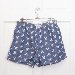 AEO Light Blue Eagle Logo Print Boxer Shorts